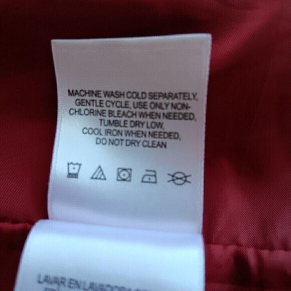 LIZ CLAIBORNE Women's Size Small Red Full Zip & Snap Jacket Coat - Picture 10 of 12